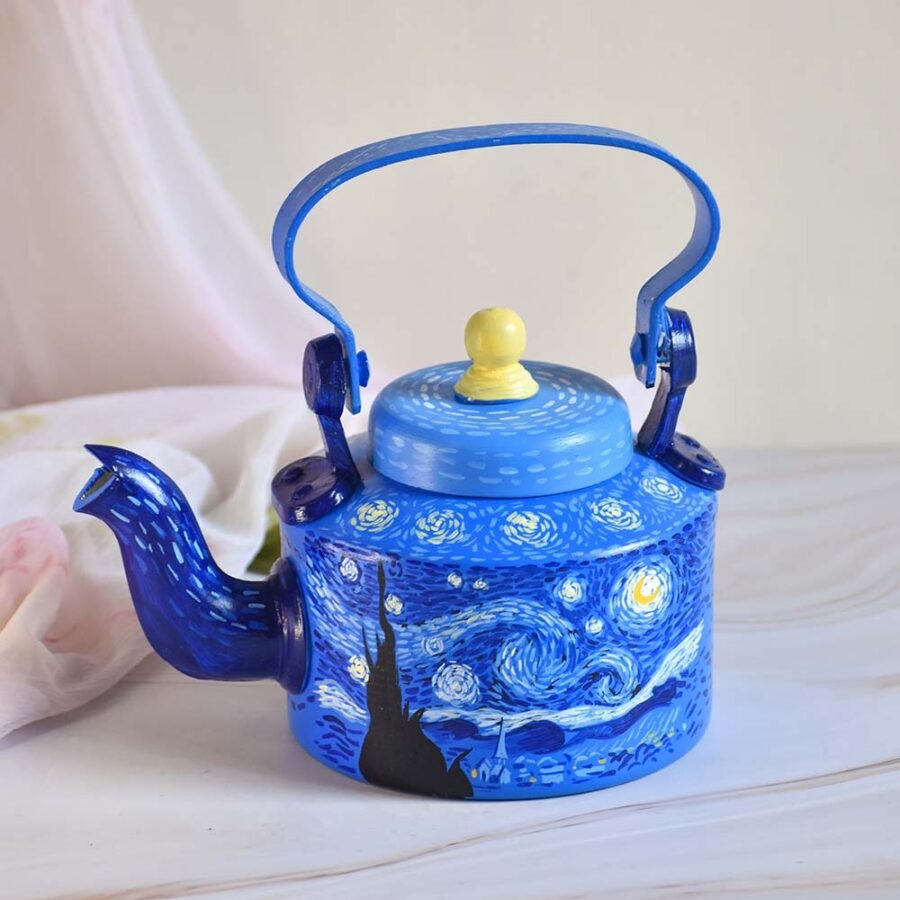 Starry Night Hand painted Kettle
