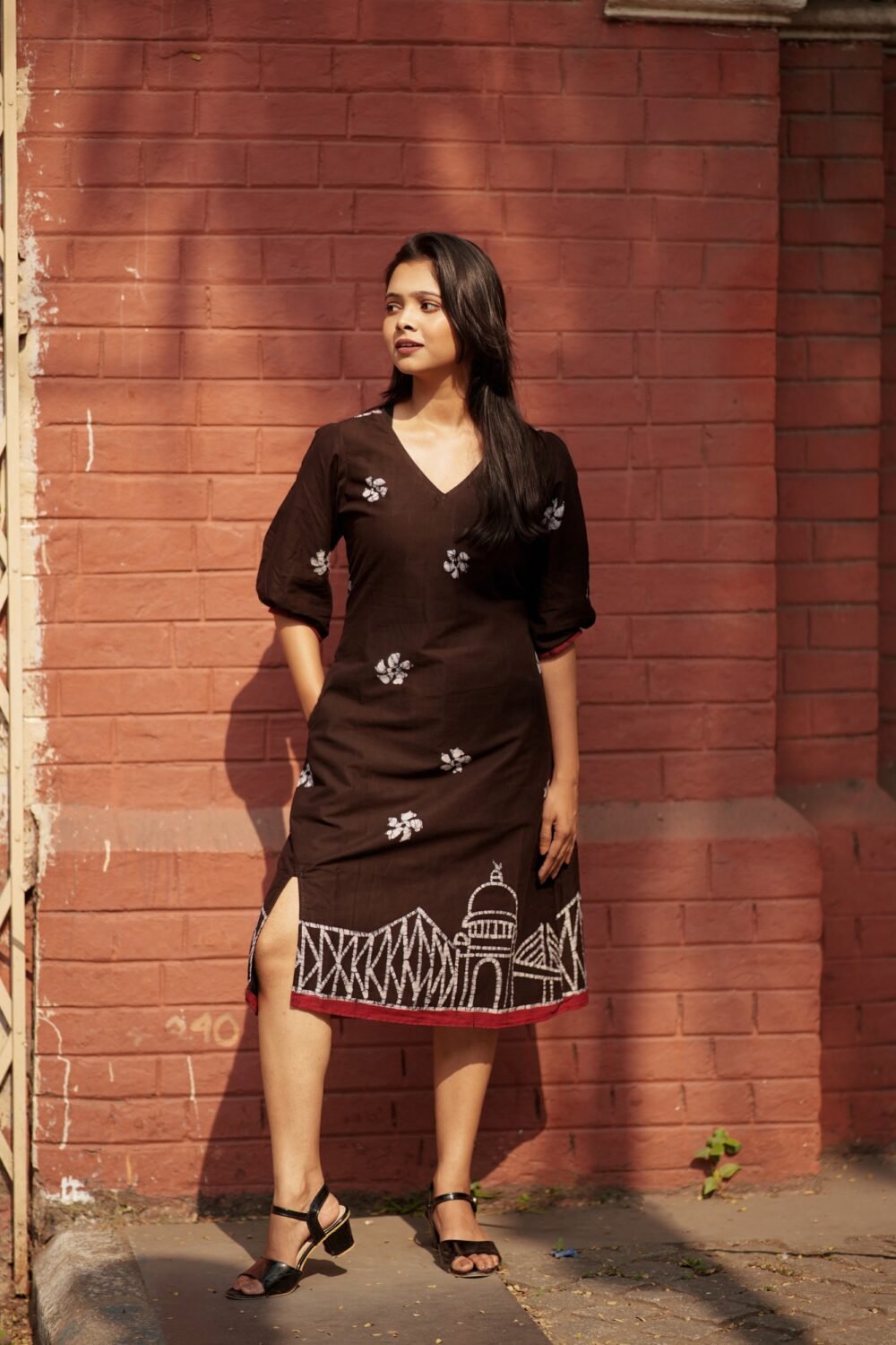 Kolkata Batik Art Pure Cotton Slit Dress - Image 2