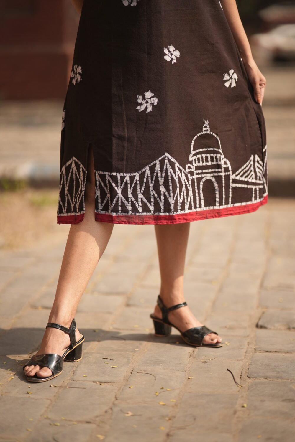 Kolkata Batik Art Pure Cotton Slit Dress - Image 3
