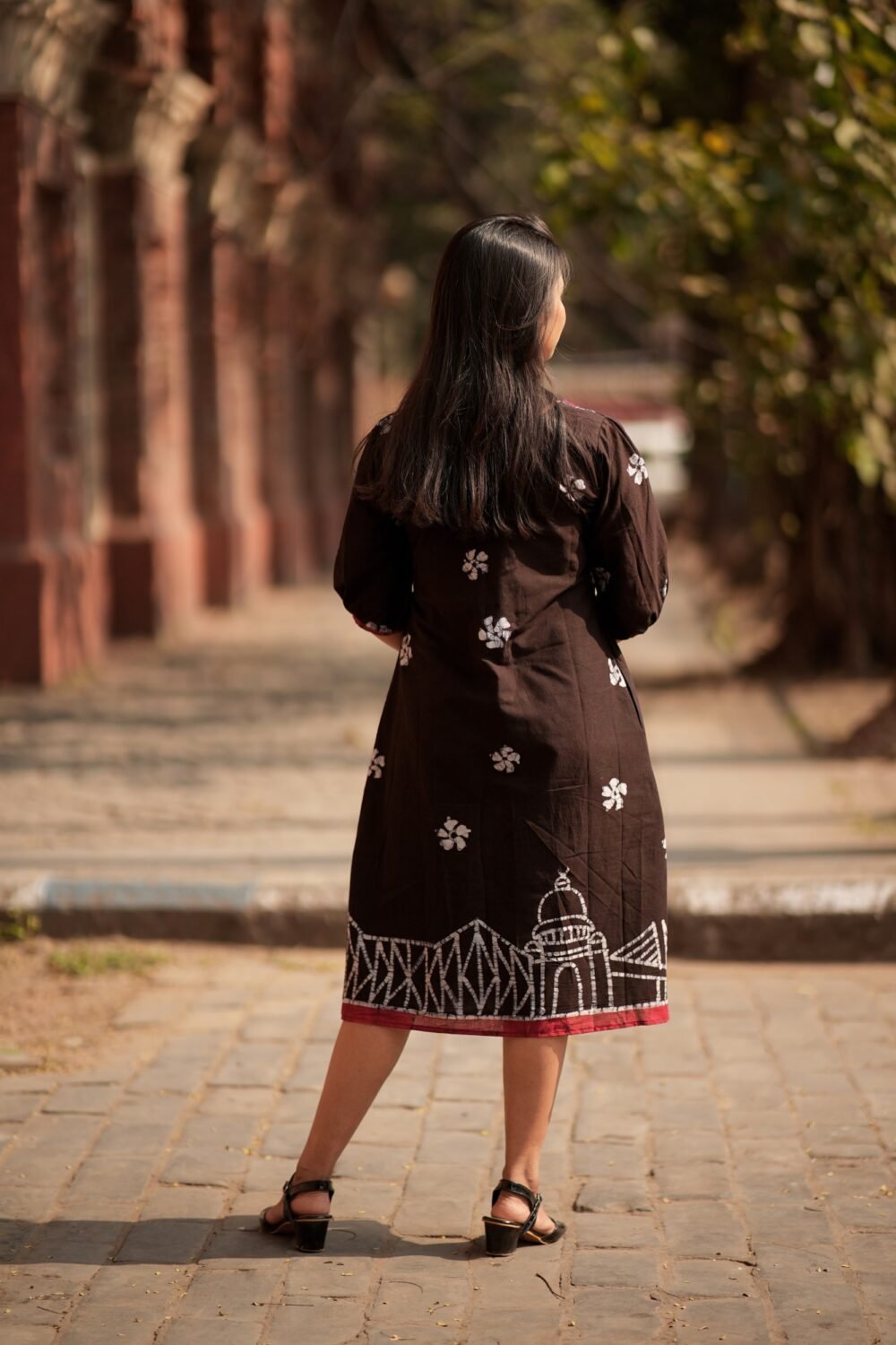 Kolkata Batik Art Pure Cotton Slit Dress - Image 4