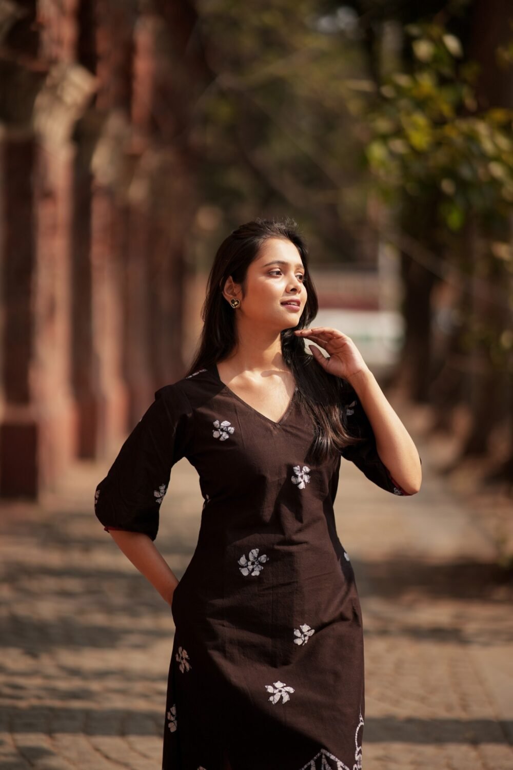 Kolkata Batik Art Pure Cotton Slit Dress - Image 5