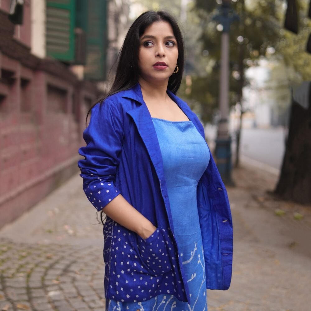 Starry Night Batik Art Silk Jacket