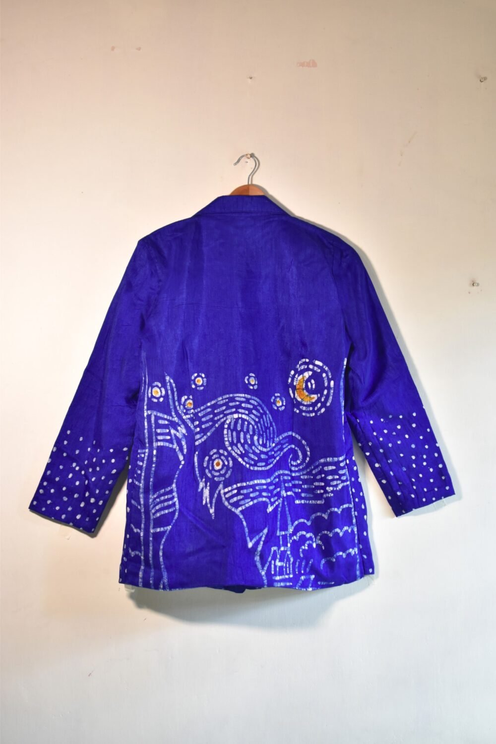 Starry Night Batik Art Silk Jacket - Image 5