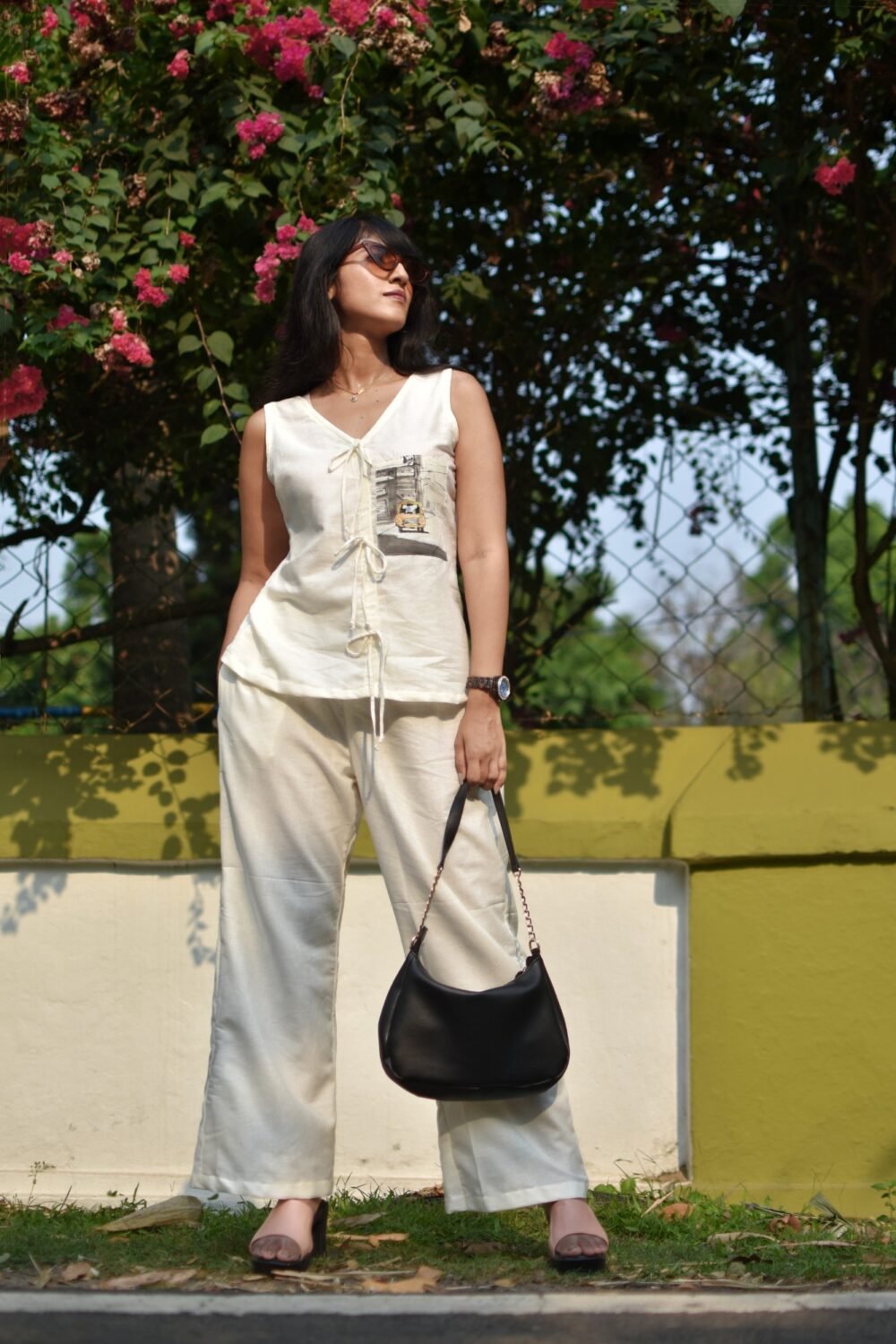 Taxi Painting Pure linen Cotton Top - Image 4