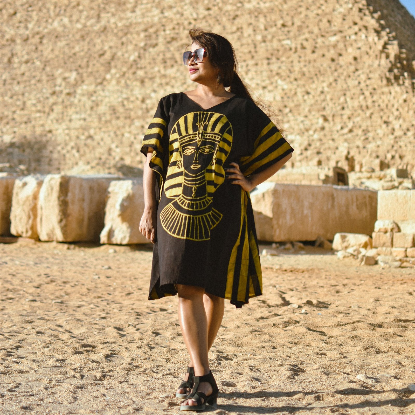 Cleopatra Hand Batik Pure Cotton Kaftan