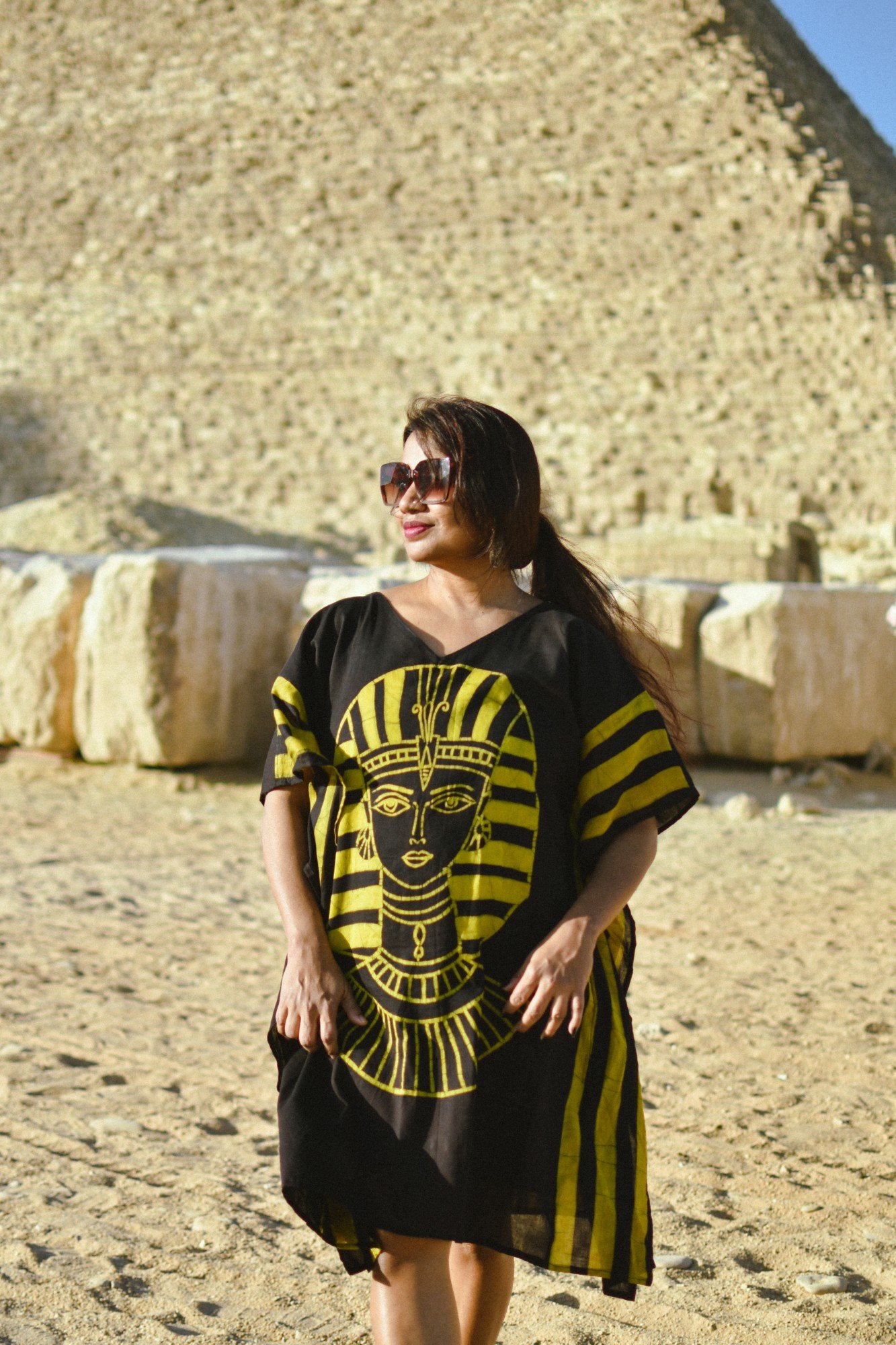 Cleopatra Hand Batik Pure Cotton Kaftan - Image 5