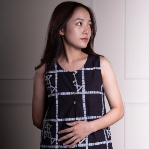 Fish & Checks Batik Art Pure Cotton Top