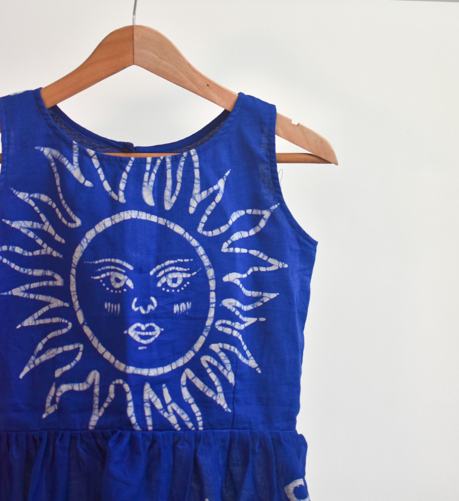 Sun Celestial Blue Batik Art Pure Cotton Top - Image 3
