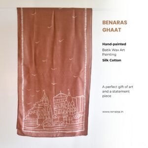 Benaras Hand-painted Batik Silk Stole