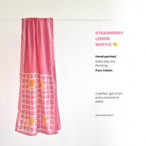 Strawberry Lemon Hand-painted Batik Cotton Stole