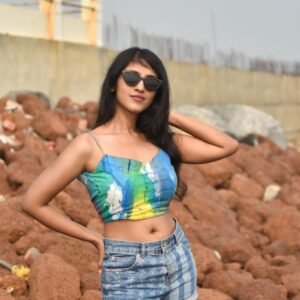 Colour splash Hand-painted Bralettle Top