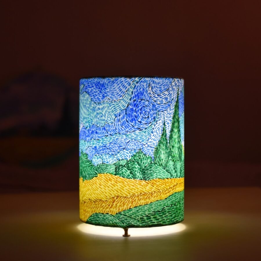 Cypresses Hand painted Lamp