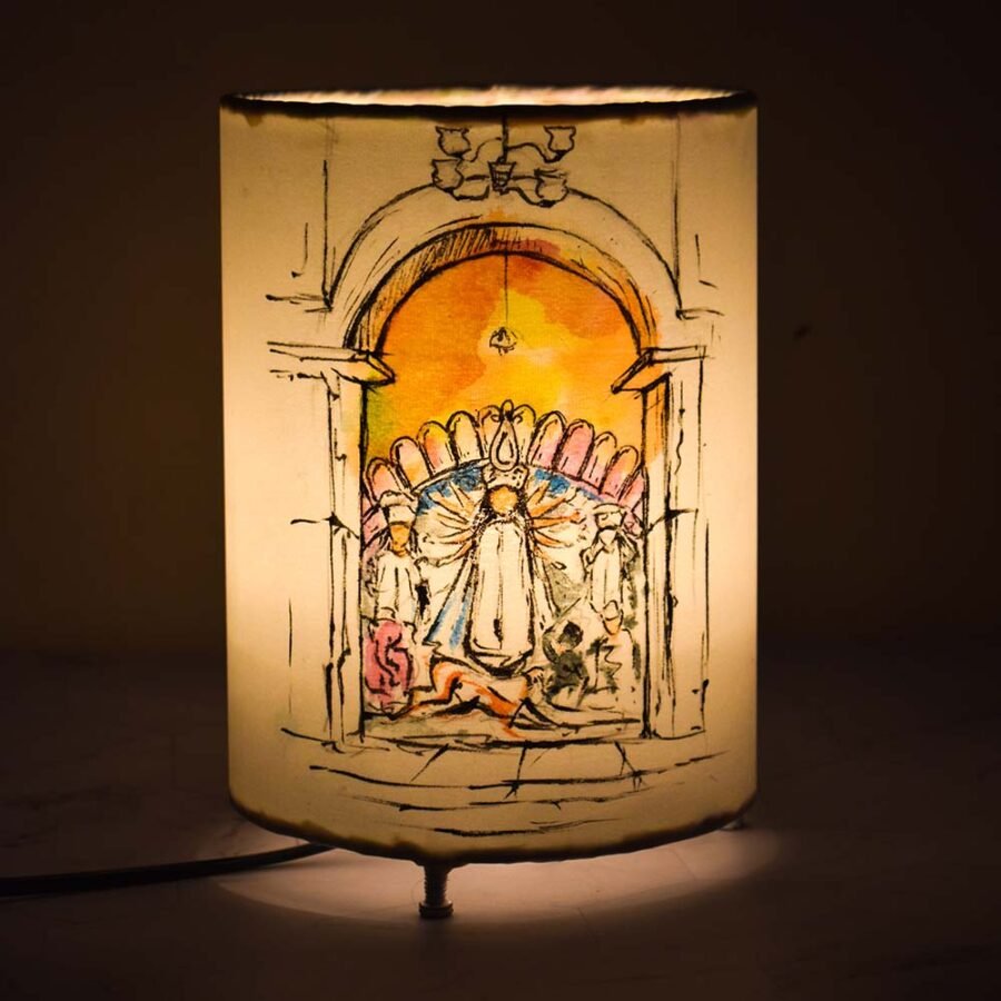 Durga Puja Hand-painted Lamp