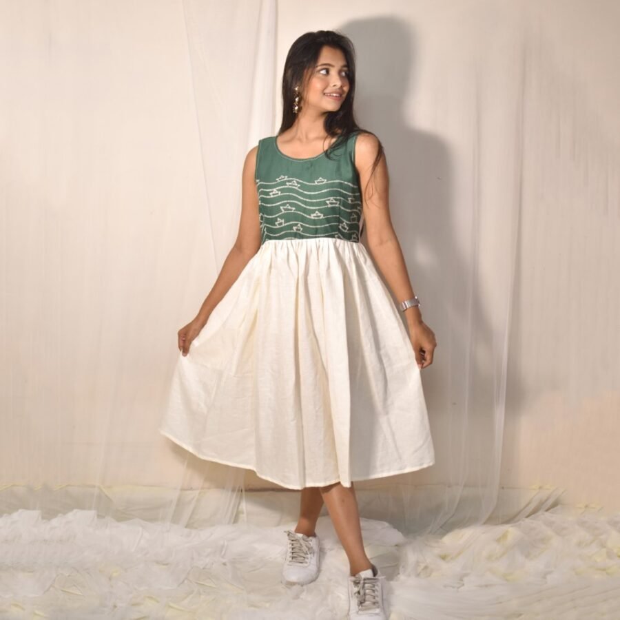 Kashti Hand Batik Art Linen Cotton Dress