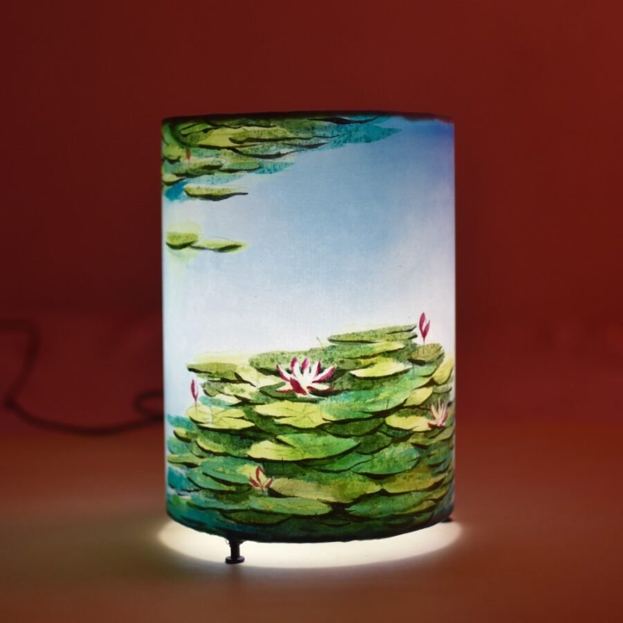 Lotus Pond Hand painted Lamp