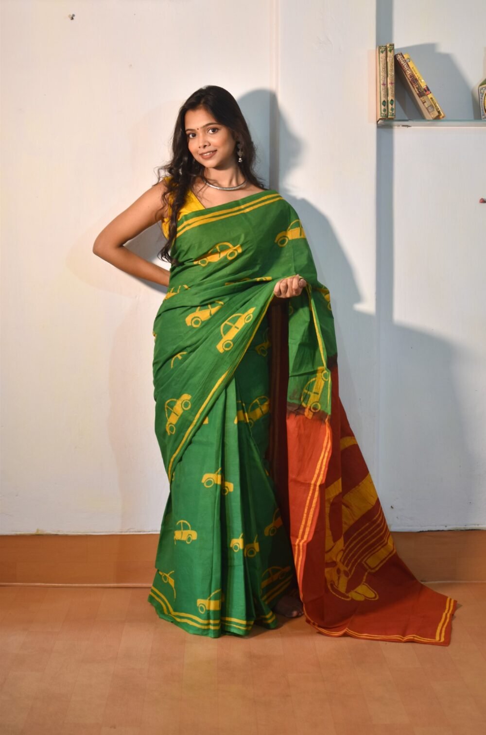 Taxi Batik Art Pure Cotton saree - Image 3