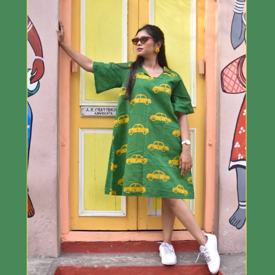 Taxi Hand Batik Anti Fit Cotton Dress