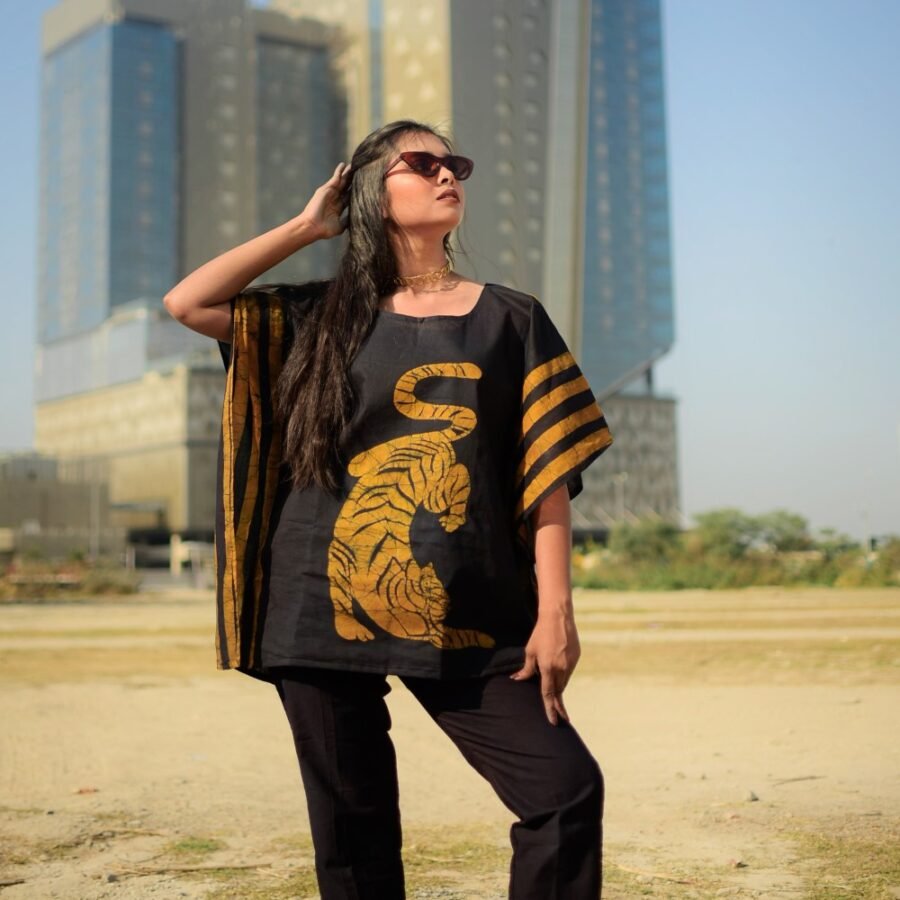 Tigress Batik Art Kaftan Top